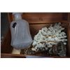 Image 2 : WOOD JEWELLERY BOC W/ CORAL, MURONA GLASS VASE, AND GLASS DOOR KNOBS