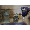 Image 2 : PURPLE GLASS CENTER BOWL AND ACCESSORIES