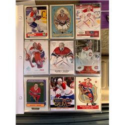 BINDER OF MONTREAL CANADIENS VINTAGE HOCKEY CARDS, SOME ROOKIES
