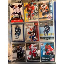BINDER OF NHL INSERT AND STAR PLAYER CARDS, VALUE $1050