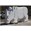 Image 1 : Life-sized Marble Rhino, hand sculpted by Namibian artist Alpheus Mvula