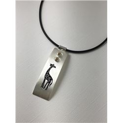 Pendant: Giraffe with 2 x Citrine