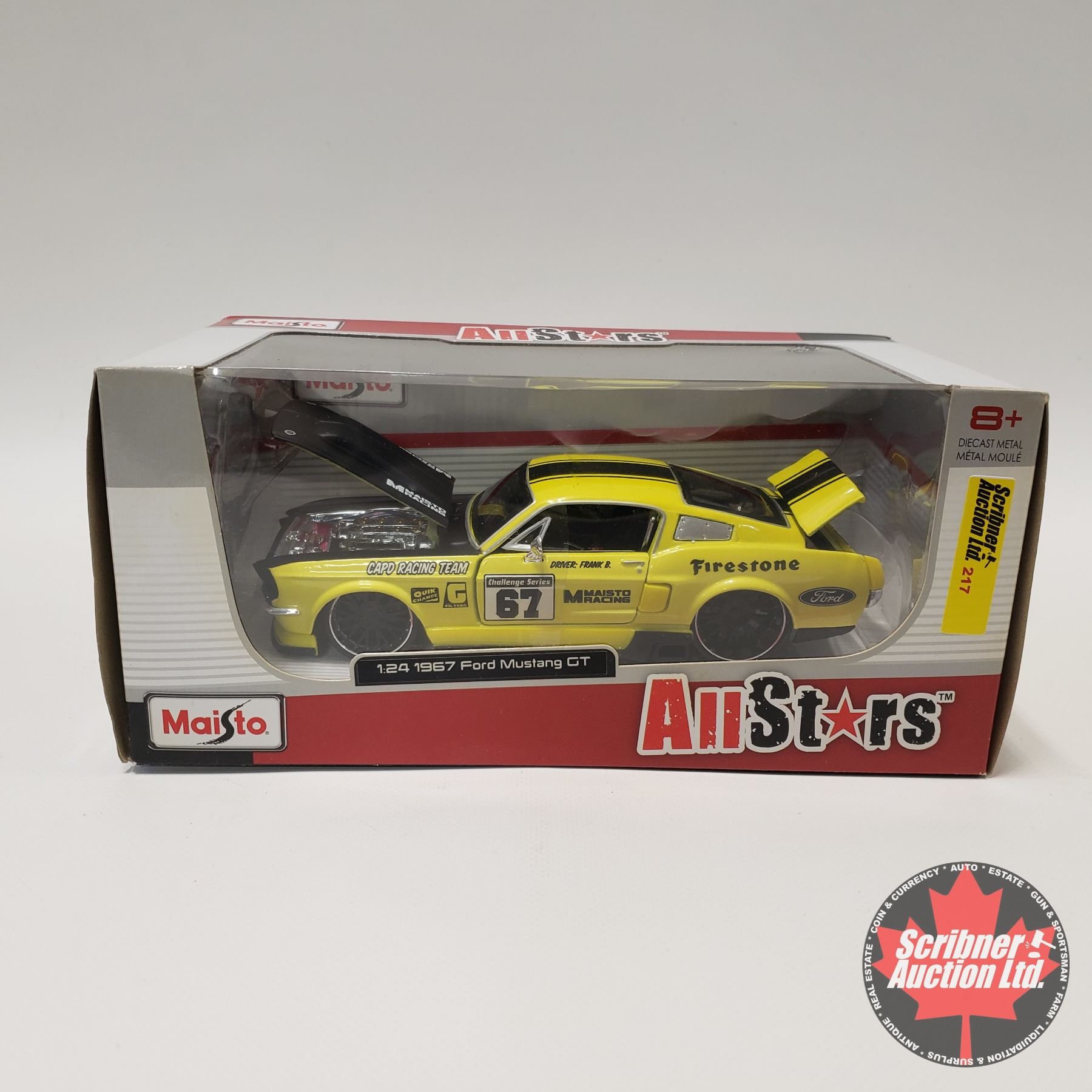 Maisto 1:24 As Al - 1967 Ford Mustang Gt Maisto 1:24 As Al - 1967 Ford Mustang Gt