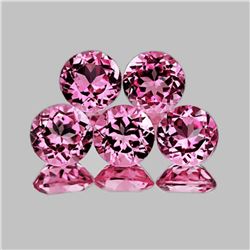 NATURAL TOP PINK TOURMALINE 5 Pcs - Flawless