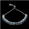 Image 1 : Natural Top Swiss Blue Topaz Bracelet