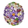 Image 1 : Natural Amethyst Citrine Sapphire Tourmaline Big Ring