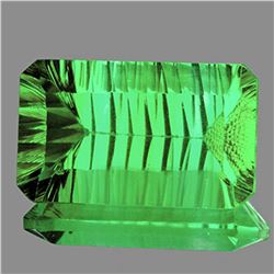 Natural ConCave Cut Emerald Green Fluorite 49 CT - IF