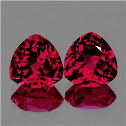 Natural AAA Pink Red Topaz Pair 14 MM - Flawless