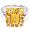 Image 1 : Natural Orange/Yellow Citrine Ring