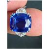 Image 3 : Natural Kashmir Sapphire Ring - Gubelin