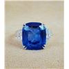 Image 4 : Natural Kashmir Sapphire Ring - Gubelin