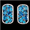 Image 1 : Natural Paraiba Blue Apatite Earrings