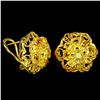 Image 1 : NATURAL AAA ORANGISH YELLOW CITRINE Earrings