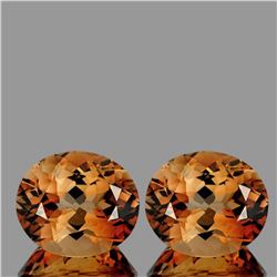 NATURAL CHAMPAGNE IMPERIAL TOPAZ PAIR 11x9 MM