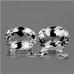 NATURAL BRILLIANT FIRE LUSTER WHITE TOPAZ PAIR - FL