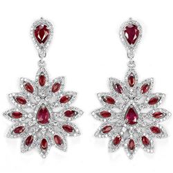 Natural RED RUBY PEAR-MARQUISE Earrings