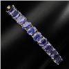 Image 1 : Natural  8x6mm Top Rich Blue Violet Tanzanite Bangle