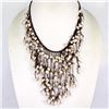 Image 1 : Exquisite Baroque 9x7 Mm Creamy White Pearl Braided Rop
