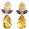 Image 1 : NATURAL ORANGISH YELLOW CITRINE GARNET Earring