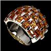 Image 2 : Natural Top Rich Orange Sapphire Ring