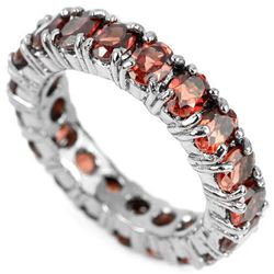 NATURAL AAA DARK ORANGE RED GARNET Ring