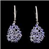 Image 1 : Natural Untreated Blue Tanzanite 4x3 MM Earrings