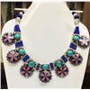 Image 1 : Tibet Hand Made Turquoise, Coral, Lapis Lazuli Necklace