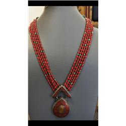 Tibet Natural Stone Tribal Queen Royal Necklace