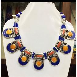 Tibet Natural Stone Tribal Queen Royal Necklace