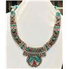 Image 1 : Tibet Hand Made Turquoise & Coral Necklace