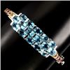 Image 1 : Natural Oval Cut Swiss Blue Topaz Sapphire Bangale