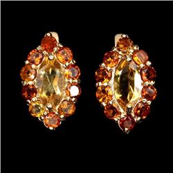 Natural Top Rich Yellow Citrine Earring