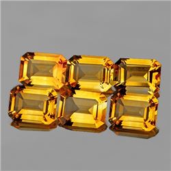 Natural Golden Yellow Citrine 6 Pcs {Flawless-VVS1}