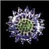 Image 1 : Natural Tanzanite & Chrome Diopside Ring