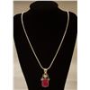 Image 1 : OUTSTANDING 9 CT RUBY PENDANT.