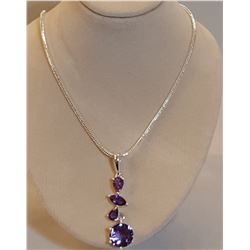 GORGEOUS 5 CT AMETHYST PENDANT.
