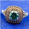 Image 2 : SPARKLING 2.5 CT MINT GREEN DIAMOND RING