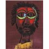 Image 1 : Paul Klee Swiss Abstract Gouache on Paper Portrait
