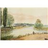 Image 1 : Winston Churchill Watercolor on Board Landscape