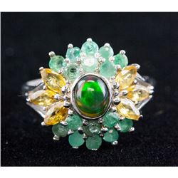 American Sterling Silver Opal Ring