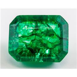 14.45ct Emerald Cut Green Emerald Gemstone GGL