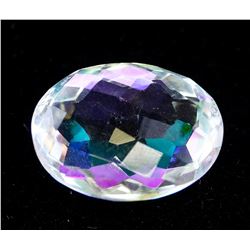 14.50ct Oval Checker Rainbow Mystic Quartz Gem