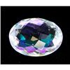 Image 1 : 14.50ct Oval Checker Rainbow Mystic Quartz Gem