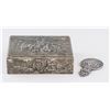 Image 1 : European Silver Jewelry Box and Mirror