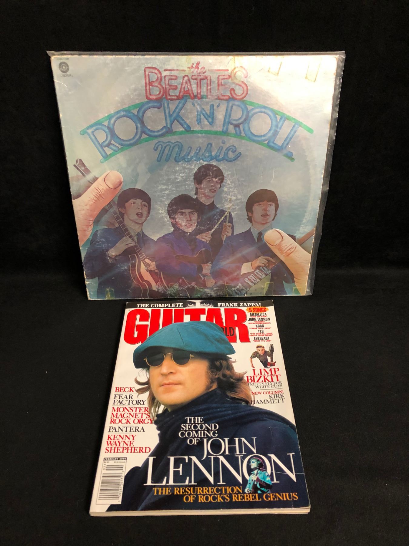 The Beatles Rock N Roll Music Vinyl Record W Guitar Player Magazine John Lennon Cover