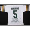 Image 1 : Paul Hornung Signed Career Highlight Stat Jersey (JSA COA)