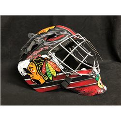 Tony Esposito Signed Chicago Blackhawks Goalie Mask Inscribed  70, 72, 74 Vezina  (Schwartz COA)