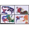 Image 1 : Lot of (4) "Spider-Man" Marvel 6.5x10 Serigraph Animation Cels