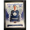 Image 1 : NORM ULLMAN SIGNED UPPER DECK MAPLE LEAFS CENTENNIAL HOCKEY CARD
