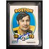 Image 1 : JOHNNY BUCYK SIGNED 1972 IN THE GAME HOCKEY CARD